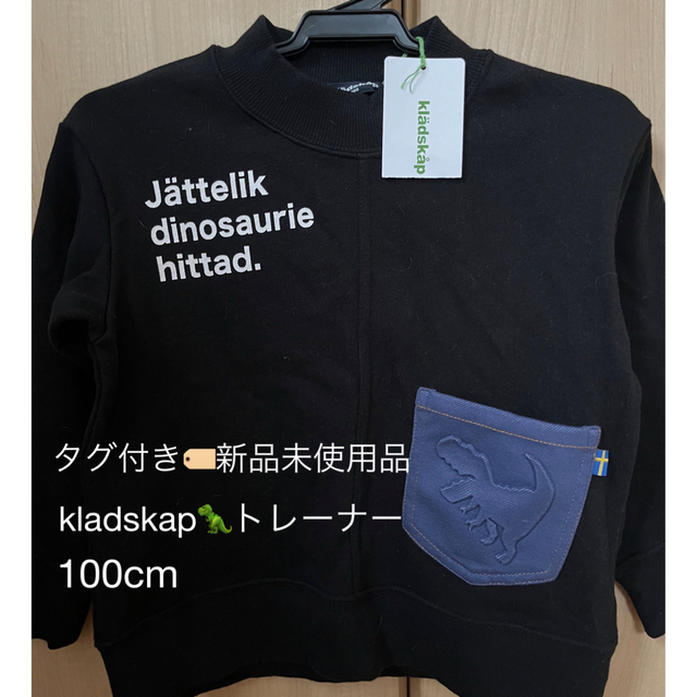 kladskap(クレードスコープ)の新品未使用品🦖klad skapトレーナー　100cm キッズ/ベビー/マタニティのキッズ服男の子用(90cm~)(Tシャツ/カットソー)の商品写真