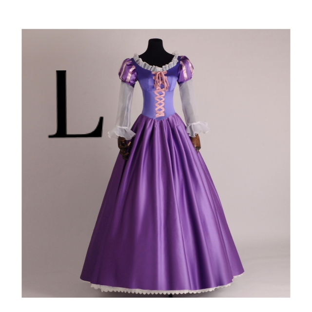 現品限り‼︎塔の上のラプンツェル 髪長姫 コスプレ衣装　Ｌ