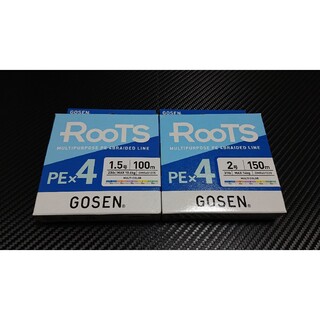 ゴーセン(GOSEN)の【2個セット】GOSEN ROOTS 4Braid PE 1.5号+2号(釣り糸/ライン)