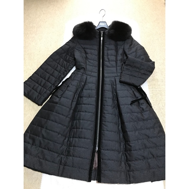 買い早割 FOXEY フォクシー フォックスファ ー 中綿 コート グレー