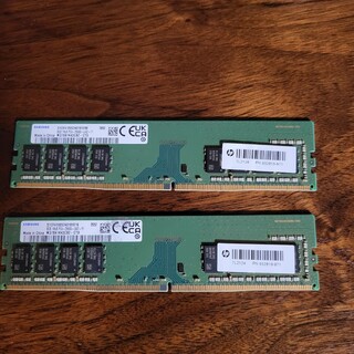 サムスン(SAMSUNG)の2枚SAMSUNG 8GB 1Rx8 PC4-2666V-UA2-11 メモリー(PCパーツ)