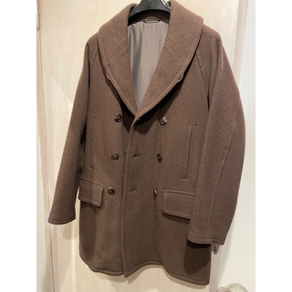 16 AW comoli ヤクウールショールカラーコート　size1 brown