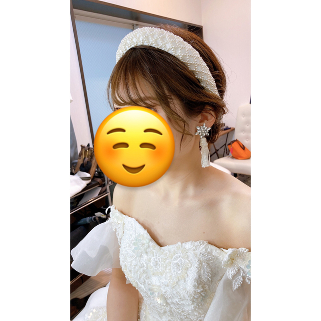 カチューシャ 結婚式 披露宴 花嫁 ブライダル ヘアアクセサリー パール レディースのヘアアクセサリー(カチューシャ)の商品写真