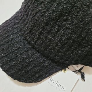Herlipto Tweed Ribbon Cap ツイードリボンキャップ
