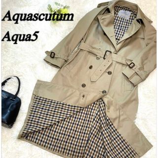 アクアスキュータム(AQUA SCUTUM)の【定番】アクアスキュータム トレンチコート ベルト付き  英国製 aqua5(トレンチコート)