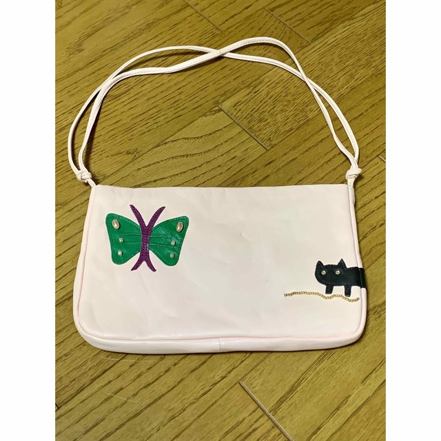 TSUMORI CHISATO(ツモリチサト)のツモリチサト　ハンドバッグ／ショルダーバッグ　蝶々と猫 レディースのバッグ(ハンドバッグ)の商品写真