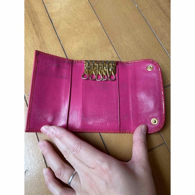 新品】miumiu♡リボンパール キーケース ピンク オンラインストア特注