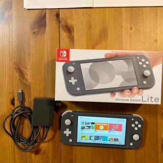 ニンテンドースイッチ(Nintendo Switch)の中古品　Nintendo Switch Liteグレー　動作確認済(家庭用ゲーム機本体)