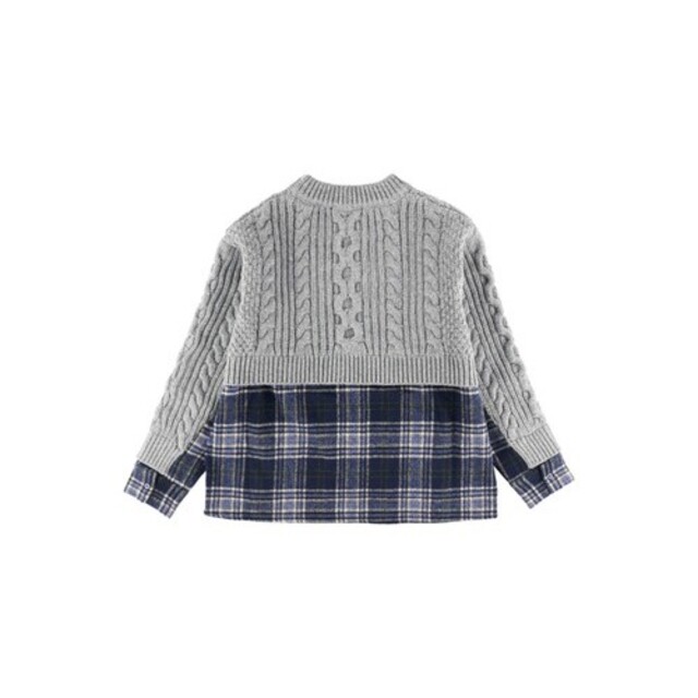 ALEXIA STAM(アリシアスタン)のALEXIA STAM Shirt Docking Cable Knit Top レディースのトップス(ニット/セーター)の商品写真