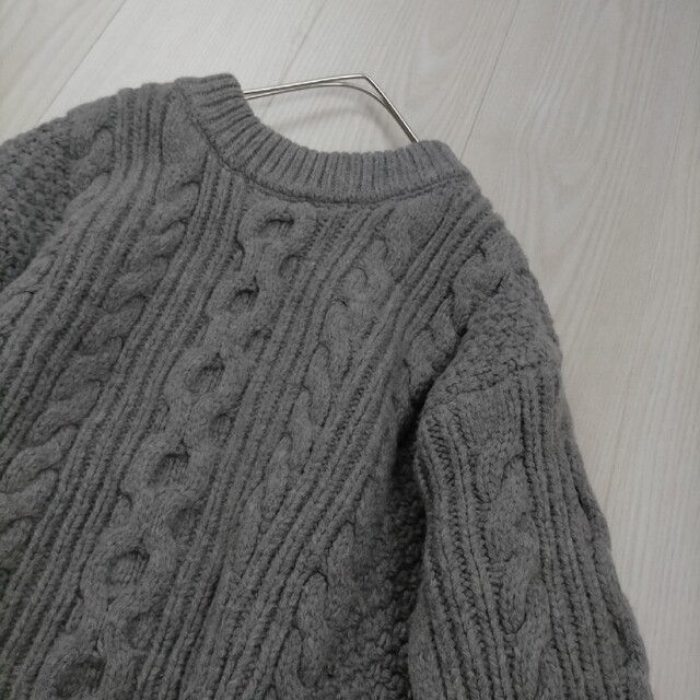 ALEXIA STAM(アリシアスタン)のALEXIA STAM Shirt Docking Cable Knit Top レディースのトップス(ニット/セーター)の商品写真