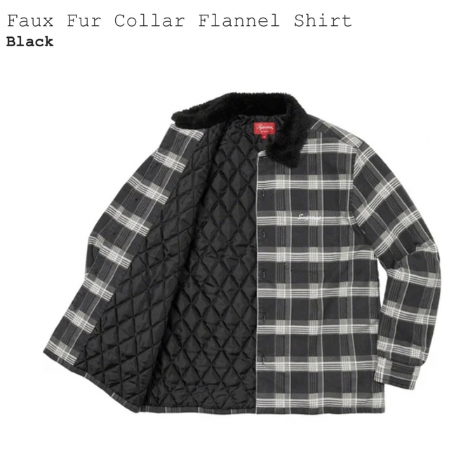 Supreme(シュプリーム)の【新品】Supreme Faux Collar Flannel Shirt L メンズのジャケット/アウター(その他)の商品写真