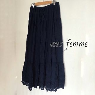 アクシーズファム(axes femme)のaxes femme ロングスカート インド綿 Mサイズ / USED(ロングスカート)