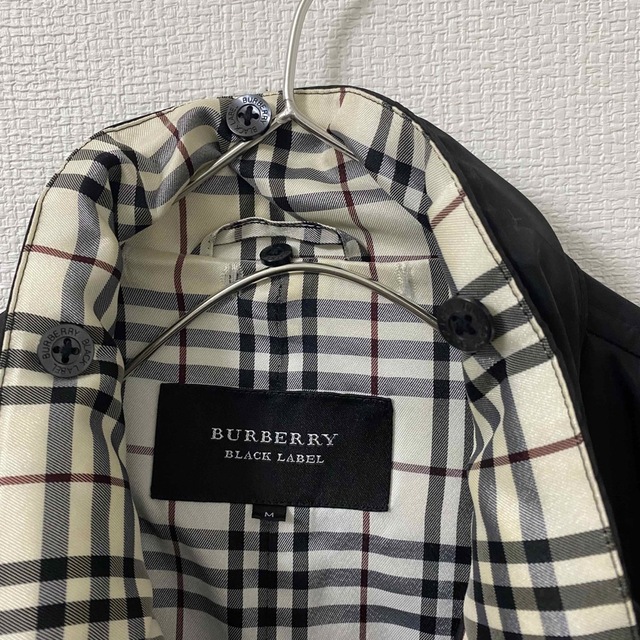 BurberryバーバリーダウンジャケットmMブラック黒ノバチェックアウター