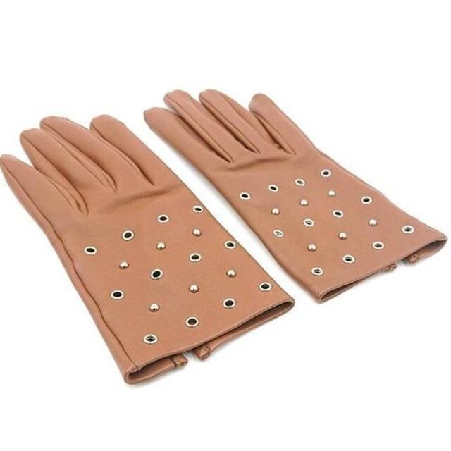 Hermes - ERMES エルメス レザーグローブ 手袋 パンチング スタッズの