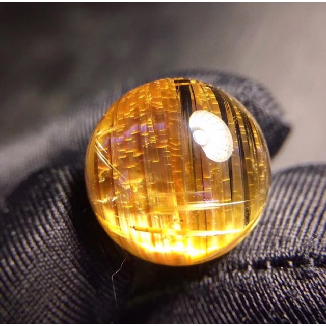最新な ⭐︎【天然】タイチンクオーツ 丸玉 16.5mm 各種パーツ