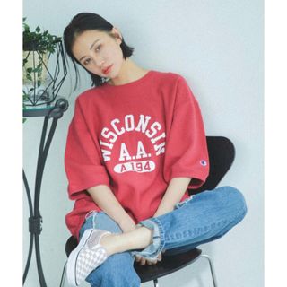 ローズバッド(ROSE BUD)のChampion×ROSE BUD カレッジプリントリバースウィーブ(トレーナー/スウェット)