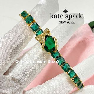 ケイトスペードニューヨーク(kate spade new york)のK007/kate spade/希少/エメラルドプレゼントテニスブレスレット(ブレスレット/バングル)