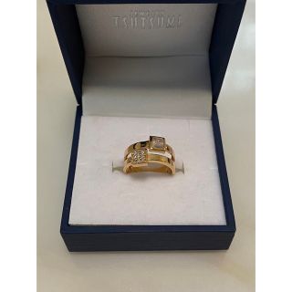 ジュエリーツツミ(JEWELRY TSUTSUMI)のK18ピンクゴールドダイヤ♦︎ムーンストーンピンキーリング(リング(指輪))