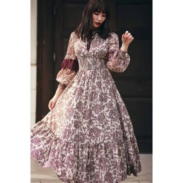 値打ち herlipto winter floral long-sleeve dress - winterparksmiles.com