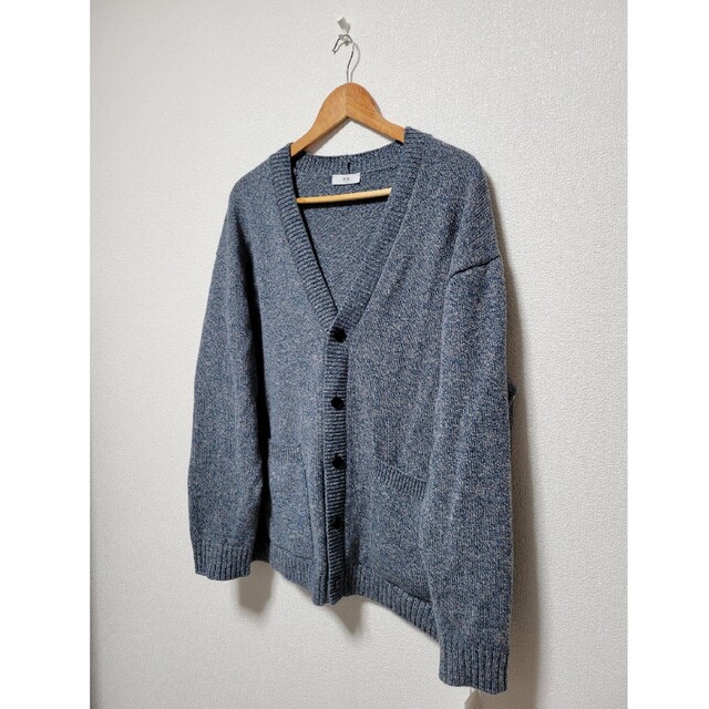 WOOL MOULINE OVERSIZED CARDIGAN