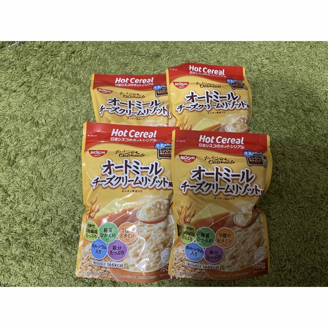 日清食品(ニッシンショクヒン)のNISSIN オートミール チーズクリームリゾット風 4袋 コスメ/美容のダイエット(ダイエット食品)の商品写真