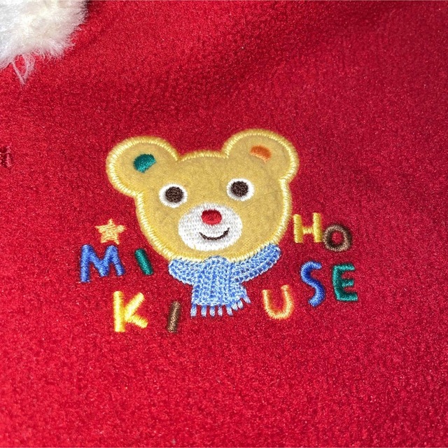 mikihouse(ミキハウス)の【MIKIHOUSE】ポンチョ★オールドミキハウス★レトロ★クリスマス★赤★85 キッズ/ベビー/マタニティのベビー服(~85cm)(ジャケット/コート)の商品写真