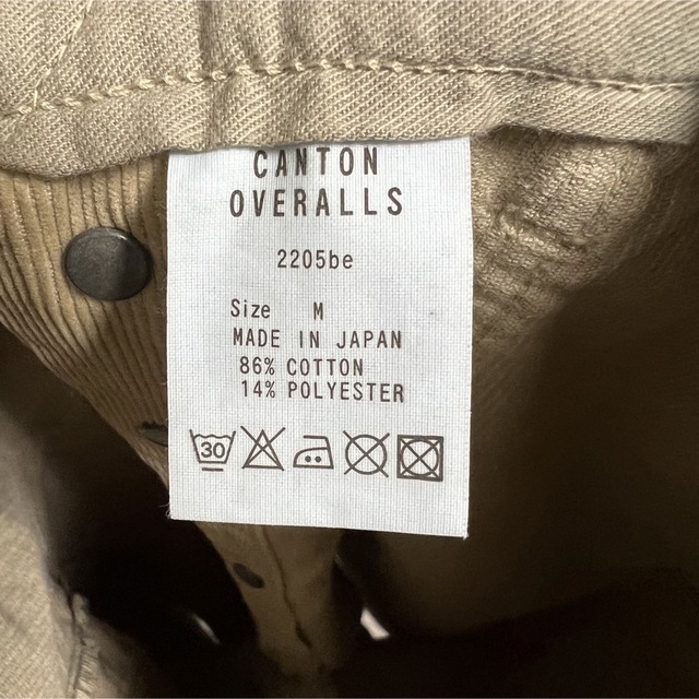 CANTON OVERALLS コーデュロイクロップドパンツ！日本製！