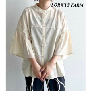 ローリーズファーム(LOWRYS FARM)のローリーズファーム  バンドカラーフリルシャツ(シャツ/ブラウス(長袖/七分))