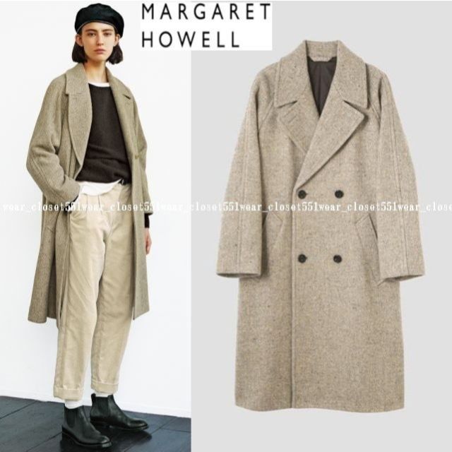 イギリス製 Margaret Howell ダッフルコート ベージュ ウール M