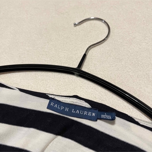 Ralph Lauren(ラルフローレン)のRALPH LAUREN ラルフローレン　ボーダーフリルカットソー　L レディースのトップス(カットソー(長袖/七分))の商品写真