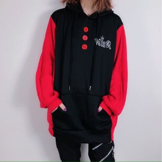 NieR 両袖切替FRONT 3BUTTON HOODIE(パーカー)