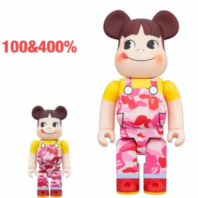 BE＠RBRICK  BAPE(R) × ペコちゃん 100% & 400% エンタメ/ホビーのフィギュア(その他)の商品写真