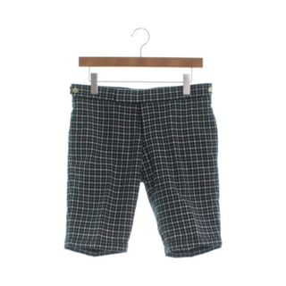 トムブラウン(THOM BROWNE)のTHOM BROWNE ショートパンツ 1(S位) 黒x白(チェック) 【古着】【中古】(ショートパンツ)