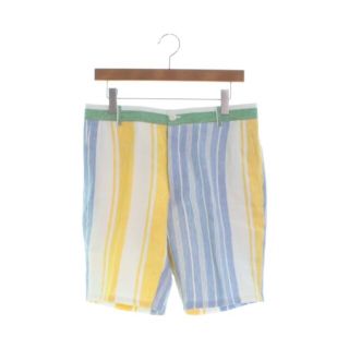 THOM BROWNE ショートパンツ 1(S位) 白x青x黄等(ストライプ) 【古着