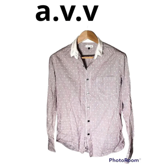 a.v.v(アーヴェヴェ)のa.v.v アーヴェヴェ　レディース　シャツ　ヴィンテージ　古着 レディースのトップス(シャツ/ブラウス(長袖/七分))の商品写真