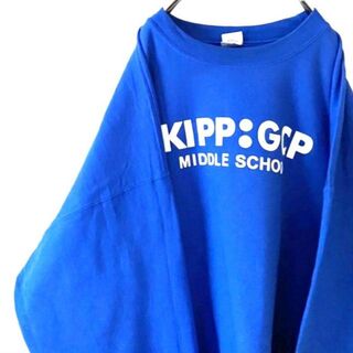 2点KIPP:GCP MIDDLE SCHOOL スウェット 2XL 青 古着(スウェット)