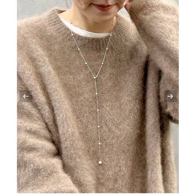 Plage(プラージュ)の【ユーカリプト】PEARL SHANK KNITTUNG ネックレス◆Plage レディースのアクセサリー(ネックレス)の商品写真