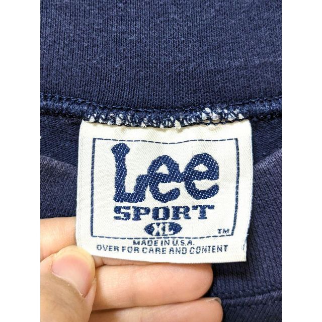 Lee(リー)のUSA製 リー エアーフォース 刺繍 スウェット ネイビー 紺色 XL 古着 メンズのトップス(スウェット)の商品写真