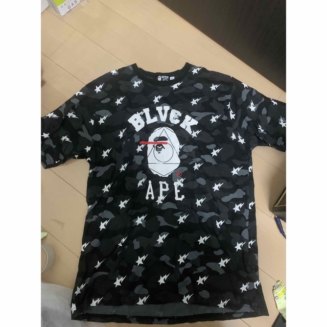 激レアXXL！ BAPE×BLACK SCALE カレッジ猿Tシャツ黒