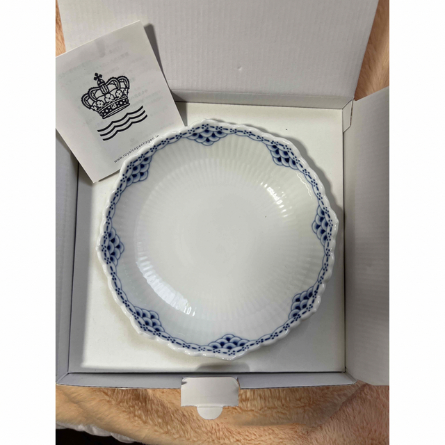 ROYAL COPENHAGEN(ロイヤルコペンハーゲン)のロイヤルコペンハーゲン プリンセス ケーキディッシュ 足つき インテリア/住まい/日用品のキッチン/食器(食器)の商品写真