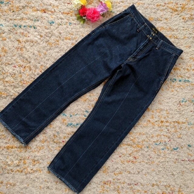 22SS☆Drawerドゥロワーコットンインディゴ5Pデニムパンツ40-