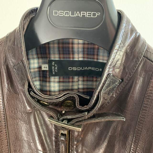 DSQUARED2(ディースクエアード)の週末値下げ⭐︎ディースクエアード　レザーライダースジャケット メンズのジャケット/アウター(ライダースジャケット)の商品写真