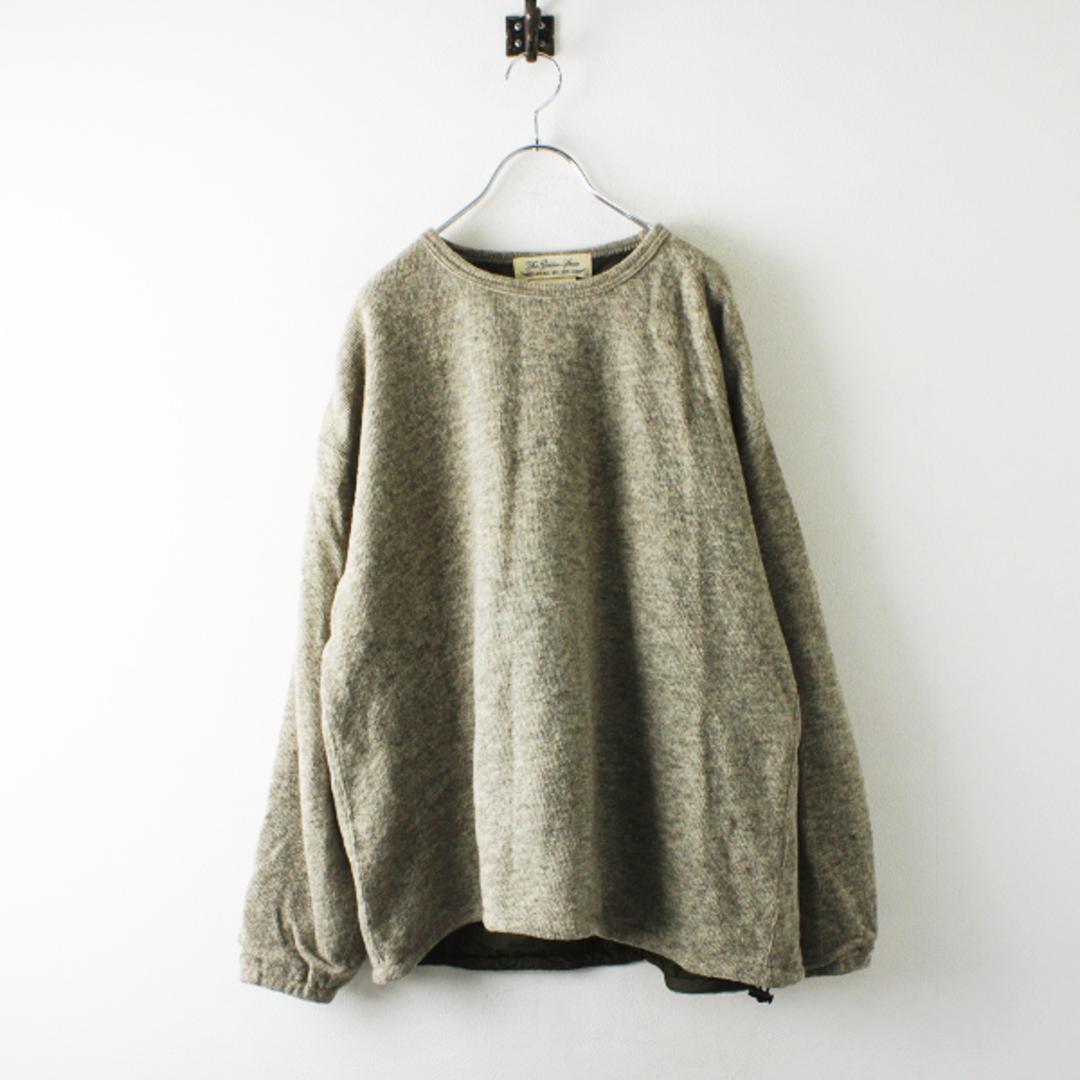 定番アイテム REMI RELIEF レミレリーフ WOOL ナイロン レイヤードクルー ニットプルオーバー M/ベージュ トップス【2400013109284】