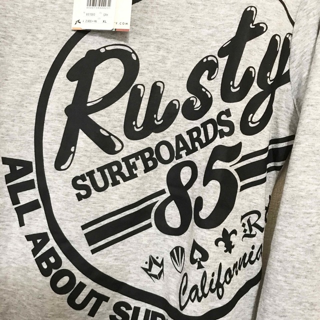 RUSTY(ラスティ)の☆タグ付き新品☆ラスティ RUSTY 長袖 Tシャツ XL グレー レディースのトップス(Tシャツ(長袖/七分))の商品写真