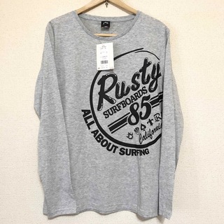 ラスティ(RUSTY)の☆タグ付き新品☆ラスティ RUSTY 長袖 Tシャツ XL グレー(Tシャツ(長袖/七分))