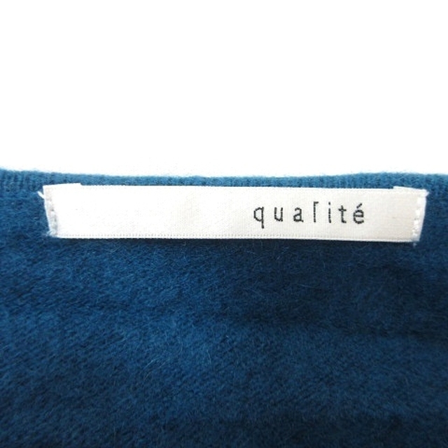 qualite(カリテ)のカリテ qualite ニット セーター Vネック 長袖 カシミヤ F 青 レディースのトップス(ニット/セーター)の商品写真