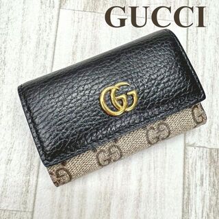 Gucci - グッチ GUCCI 6連キーケース GGスプリーム GGマーモント