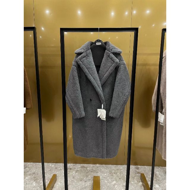 別倉庫からの配送】 Max Mara 【新品】MaxMara テディベア コート グレー 毛皮+ファーコート 