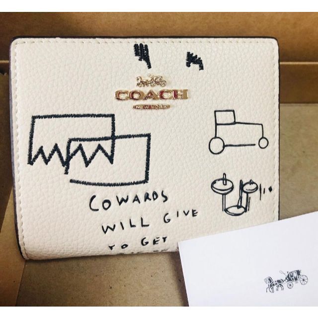 COACH 新品 折り財布 バスキア 【正規品】 C5587 アイボリー 白系