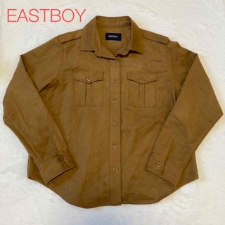 イーストボーイ(EASTBOY)のEAST BOY スエード素材 シャツ 15号 ブラウン(シャツ/ブラウス(長袖/七分))